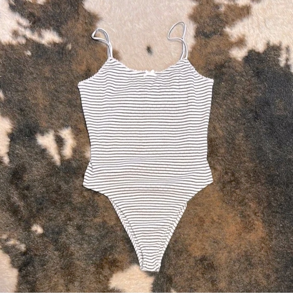 Forever 21 Black and White Bodysuit One Piece